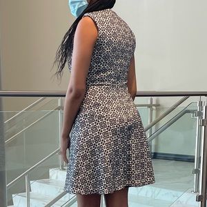 Tory Burch Navy and White Sheath Dress